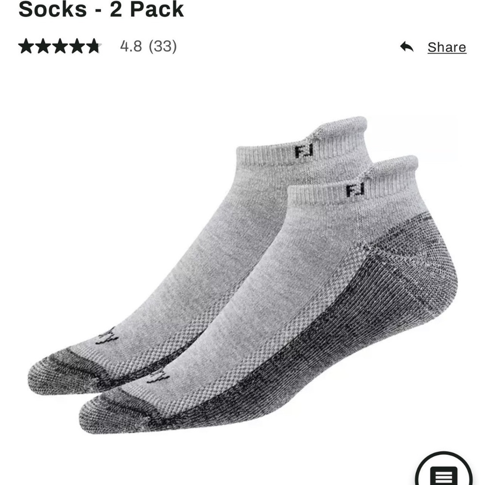 FootJoy Men's ProDry Roll Tab XL Golf Socks - 2Pair